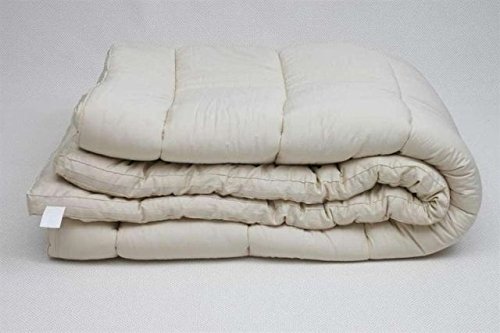 Sleep & Beyond 76 by 80-Inch Organic Merino Wool Mattress Topper, King, Ivory