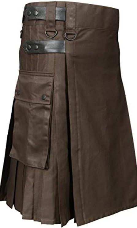 Scottish Brown Utility Kilt for Men