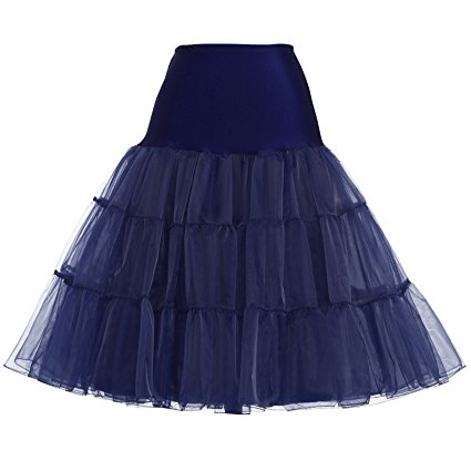 GRACE KARIN Women Multicolor Vintage Half Slips Swing Crinoline Petticoat