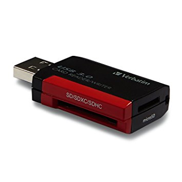 Verbatim USB 3.0 Pocket Card Reader, Black (98538)