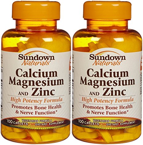 Sundown Calcium Magnesium & Zinc Caps, 2 pk