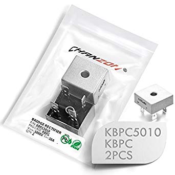 (Pack of 2 Pieces) Chanzon KBPC5010 Bridge Rectifier Diode 50A 1000V KBPC Single Phase, Full Wave 50 Amp 1000 Volt Electronic Silicon Diodes