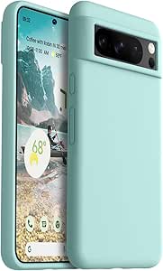 OTOFLY Designed for Pixel 8 Pro Case, [Military-Grade Drop Protection][Anti-Scratch Microfiber Lining] Silicone Slim Thin Shockproof Phone Case for Google Pixel 8 Pro 6.7 inch (Mint Green)