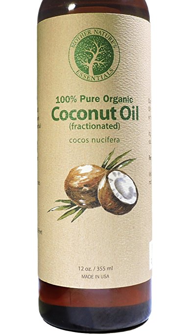 Organic Fractionated Coconut Oil 100% Pure & Natural. Highest Quality Wildcrafted & Organic Carrier Oil and Base Oil For Aromatherapy - Hair and Skin.