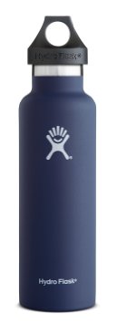 Hydro Flask Vacuum Insulated Stainless Steel Water Bottle, Standard Mouth w/Loop Cap