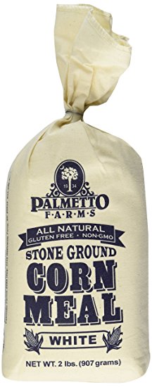 Palmetto Farms White Corn Meal Flour - Stone Ground - Non-GMO - Naturally Gluten Free, Produced in a Wheat Free Facility