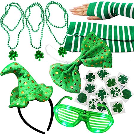 JOYIN 20 Pieces Girl's St. Patrick's Day Dressing-up Accessories St. Patricks Day Party Favors and Supplies