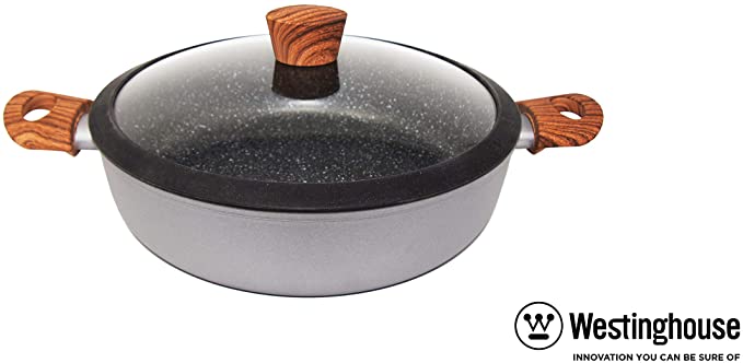 Westinghouse Marble Coated Grey Non-Stick 12.5-inch Low Casserole