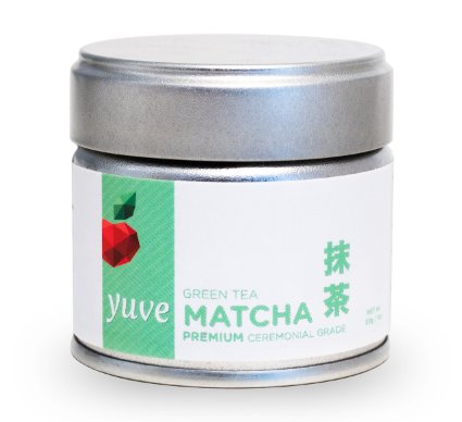 Yuve - Matcha Green Tea Powder - Ultra Premium Ceremonial Grade - Jitter Free Natural Energy - Japanese Superfood Zen Tea  Vegan Non Gmo All Natural Gluten Free First Harvest  30g Tin106oz