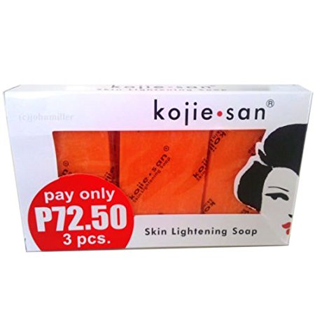 Kojie San 3-Pack Skin Whitening Lightening Bleaching Kojic Acid Soap w/ Glycerin