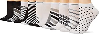 Wilson Girls' Athletic No Show Socks, 10