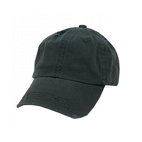 Decky Distressed Vintage Polo Style Low Profile Baseball Cap (Many Colors Available)