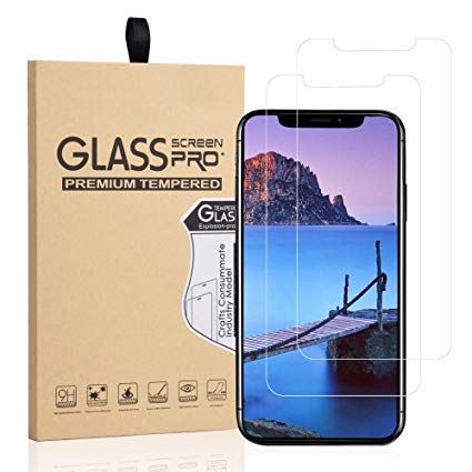 iPhone Xs Max Screen Protector Glass, Arae Tempered Glass [2.5D Edge] Screen Protector [Case Friendly] for iPhone Xs Max (2-Pack)