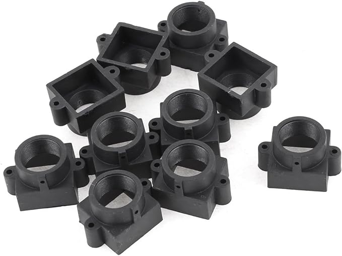 uxcell 10 Pcs S Mount M12 Board Lens Holder 20mm Screw Spacing Black for CCTV Camera