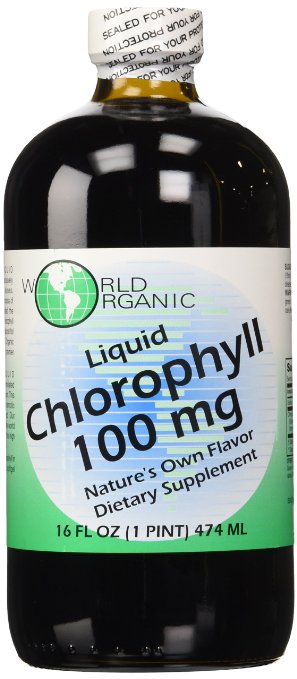 World Organics Chlorophyll Supplement 100 mg 16 Ounce