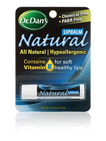 Dr. Dan's All Natural Formula Lip Balm .15 oz tube (Pack of 3)