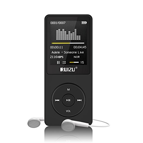 Mp3 Music Player with FM Radio, 2017 RUIZU Portable Lossless MP3 Movies Player Recorder for Kids