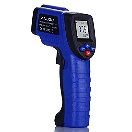 ANGGO Non-contact Digital Infrared Thermometer Temperature Gun with EMS Adjustable (-58 °F to 1022°F)