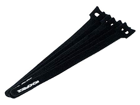 Monoprice Hook & Loop Fastening Cable Ties, 9", 50 pcs - Black