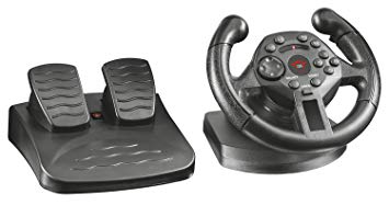 Trust GXT 570 Gaming Steering Wheel with Pedals and Vibration Feedback for PC and PS3 - Black