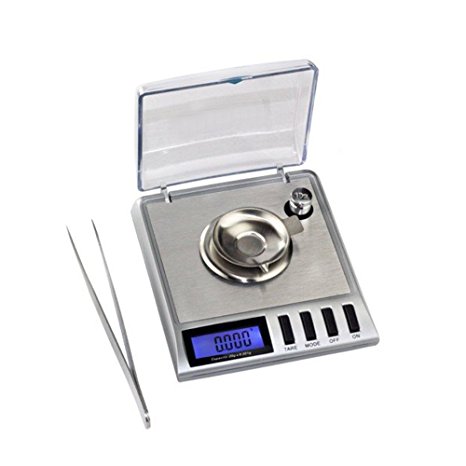 High Precision Digital Milligram Scale 20g x 0.001g 1mg Gram Carat Grain Reload Lab Scales Ideal for Weighing Reloading Powder, Gems, Jewelry