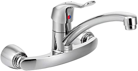 Moen 8713 Commercial M-DURA One-Handle Wall Mount Kitchen Faucet, 1.5 GPM, Chrome