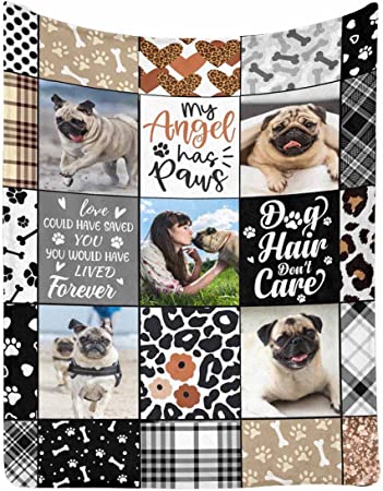 Personalized Pet Loss Sympathy Blanket, Love Could Have Saved You You Would Have Lived Forever Dog Custom Dog Memorial Gifts Throw Blanket with Pet Picture Name for Remembrance Bereavement Gift 30x40