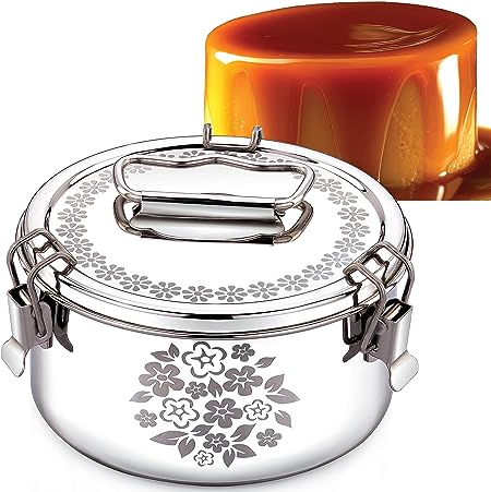 EasyShopForEveryone Stainless Steel Flan Molds 38 oz with Laser Design - Cheesecake Pans, Flan Pans for Baking with Water Bath, Easy to Use - Compatible with 3 Qt Instant Pot