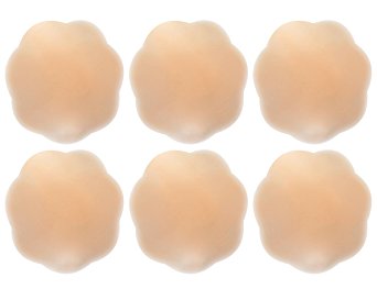 WingsLove 3pairs Soft Reusable Adhesive Silicone Nipples Covers Breast Petals