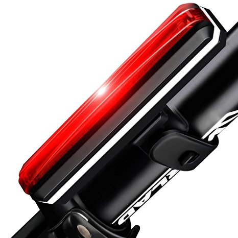 Lonew Ultra Bright Bike Light 120T USB Rechargeable Bicycle Tail Light. waterproof Red High Intensity Rear LED Accessories Fits On Any Road Bikes, Helmets. 6 Lighting modes Safety Flashlight.