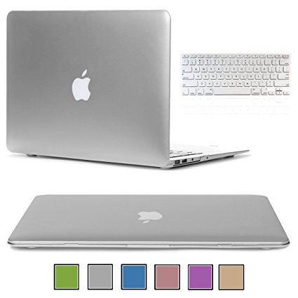 MacBook Pro 13" Non-Retina Case,YMIX Soft Touch Plastic Hard Case Frosted Pure-Color Protective Case with Slim Silicone Keyboard Cover for Apple MacBook Pro 13-inch,Model A1278 (#Silver)