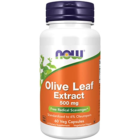 Now Foods Olive Leaf Extract 500mg, Veg-capsules, 60-Count