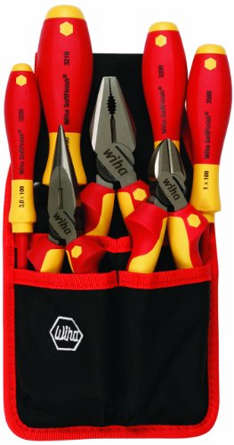 Wiha 32985 7 Piece Insulated Industrial Pliers/Cutters/Drivers Belt Set