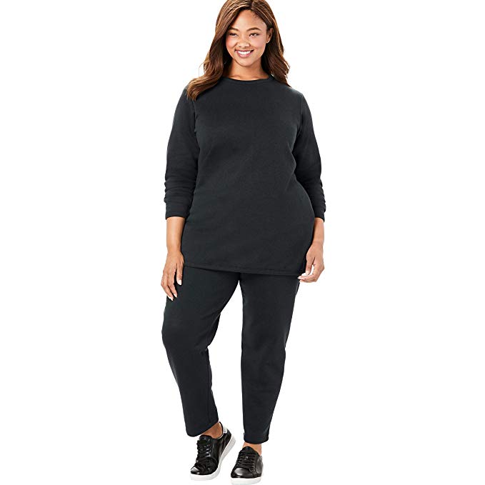 Woman Within Women's Plus Size Fleece Sweatsuit