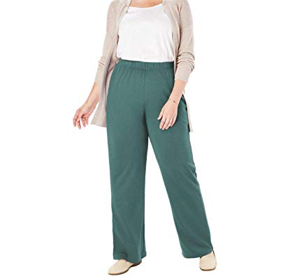 Woman Within Plus Size 7-Day Knit Wide Leg Pant