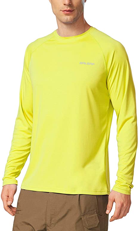 BALEAF Men's UPF 50  Sun Protection Shirt SPF Long Sleeve Running Outdoor T-Shirt Athletic Lightweight Top