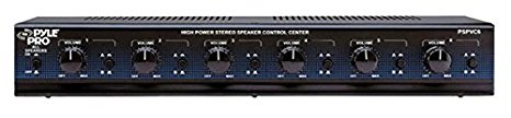 Pyle Home PSPVC6 6-Channel High Power Stereo Speaker Selector with Volume Control