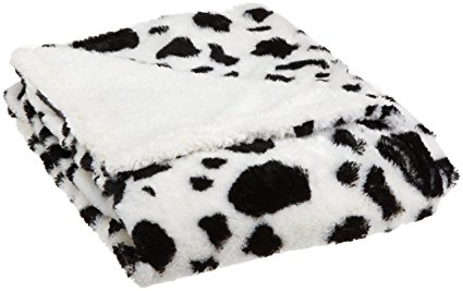 Northpoint Wild Side Faux Fur Sherpa Throw, Dalmation