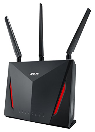 ASUS RT-AC86U Dual Band Wireless Router AC2900 WiFi with 4-Port Gigabit LAN, 1.8GHz Dual-Core Processor, USB 3.1 Gen1 and Aiprotection Network Security Powered by Trend Micro