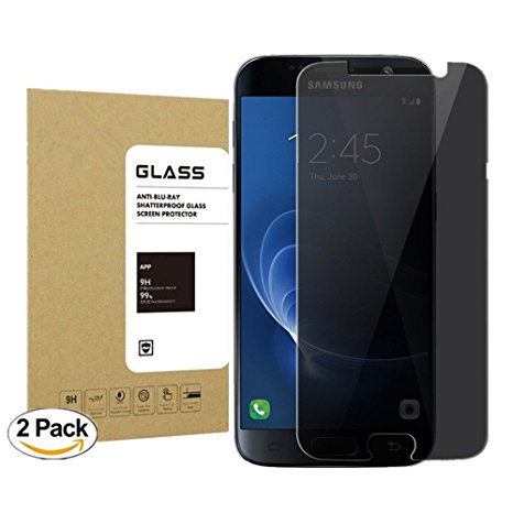 Galaxy S7 Privacy Glass Screen Protector ,Acoverbest [9H Hardness] [ Bubble Free] Premium Privacy Anti-Spy Tempered Glass Screen Protector for Samsung Galaxy S7 Black