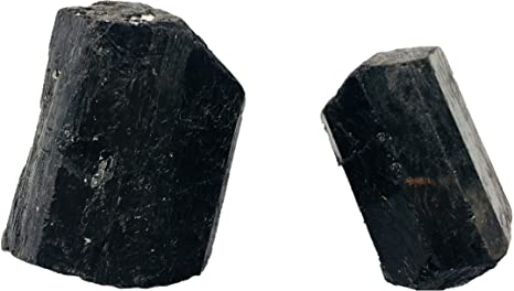 Zungtin 2 PCS Bulk Rough Black Tourmaline Crystals Large Raw Natural Stones Reiki Crystal Healing Wholesale Lot (2-3cm)