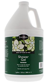 Shikai - Daily Moisturizing Shower Gel, Rich in Aloe Vera & Oatmeal That Leaves Skin Noticeably Softer & Healthier, Relief For Dry Skin, Gentle Soap-Free Formula (Gardenia, 1 Gallon)