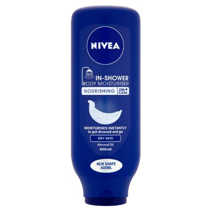 Nivea In-Shower Body Moisturiser Nourishing 24h  Care Dry Skin, 400 ml - Pack of 3