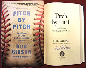 Bob Gibson Signed Autographed Book Pitch By Pitch Cardinals Legend