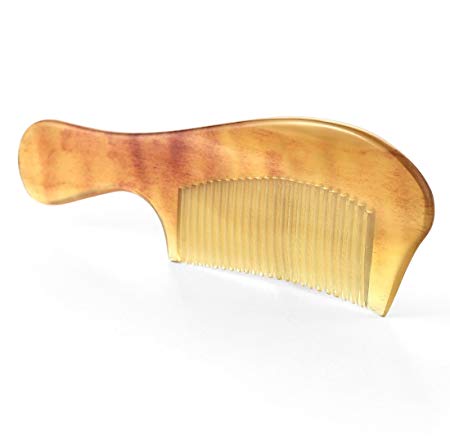 100% Handmade Natural Sheep Horn Comb Premium Quality Large Size Anti Static Hair Comb With SmoothHandle (smooth handle)