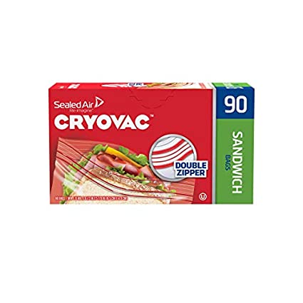 Diversey CRYOVAC Resealable Sandwich Bags (90 Bags), Model:100946906