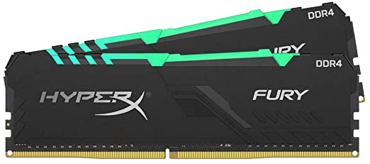 HyperX Fury HX432C16FB3AK2/16 Memory DIMM DDR4 16 GB (Kit 2 x 8 GB) 3200 MHz CL16 1R x 8 RGB, Black