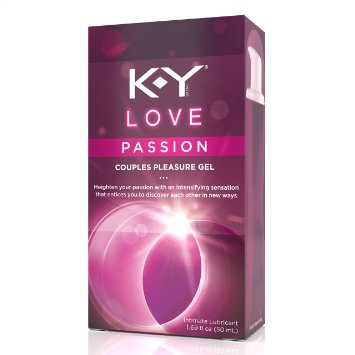 K-Y Love Pleasure Gel Intimate Lubricant, Passion Couples, 1.69 Ounce