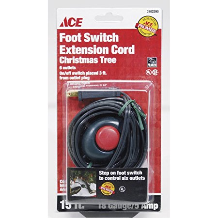 Ace Christmas Tree 6 Outlet Extension Cord (0601)