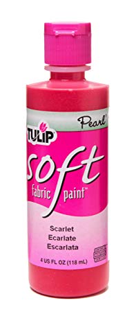 Tulip 26539 Soft Fabric Paint 4oz Pearl Scarlet